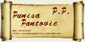 Puniša Pantović vizit kartica